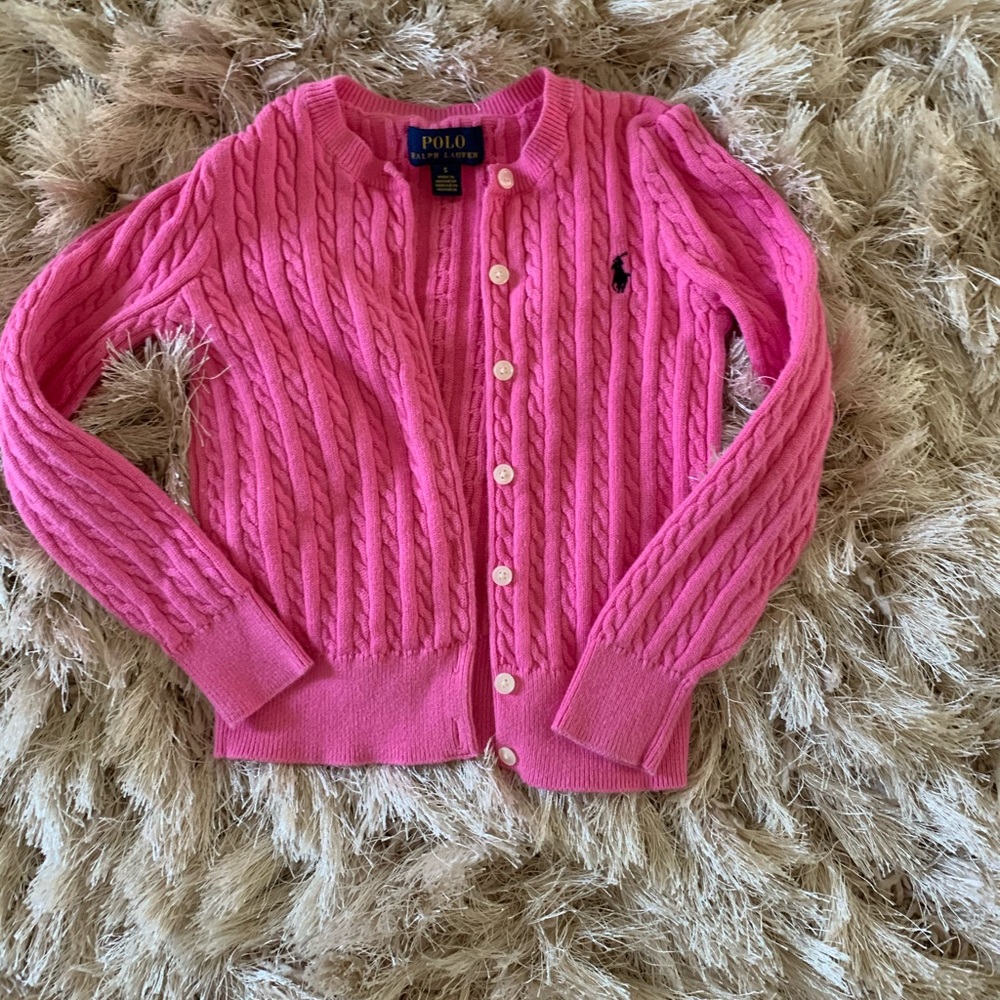 Pink girl polo sweater